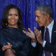 Former President Barack Obama and first lady Michelle Obama participate in the unveiling of their official portraits during a ceremony at the Smithsonian’s National Portrait Gallery on Feb. 12, 2018, in Washington, D.C.